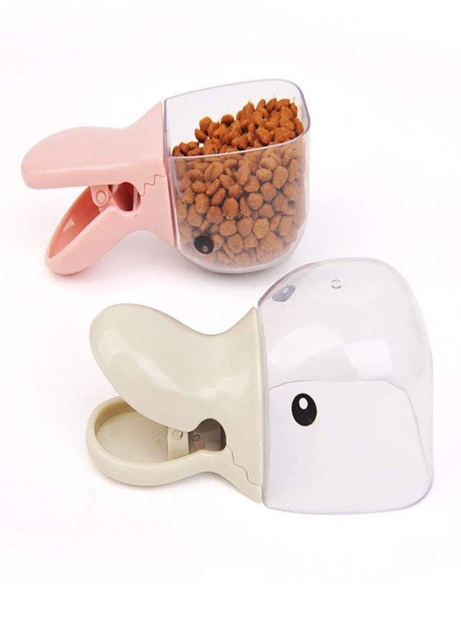 CELLEBII® 2in1 DOG,CAT, PET scoop for food or litter. Durable, BPA-free plastic with comfy grip and built-in clip to seal bags. Fun, compact, and perfect for daily pet care. - Image 1